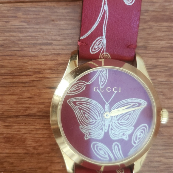 Gucci G-Timeless Quartz red and gold watch - Picture 5 of 11